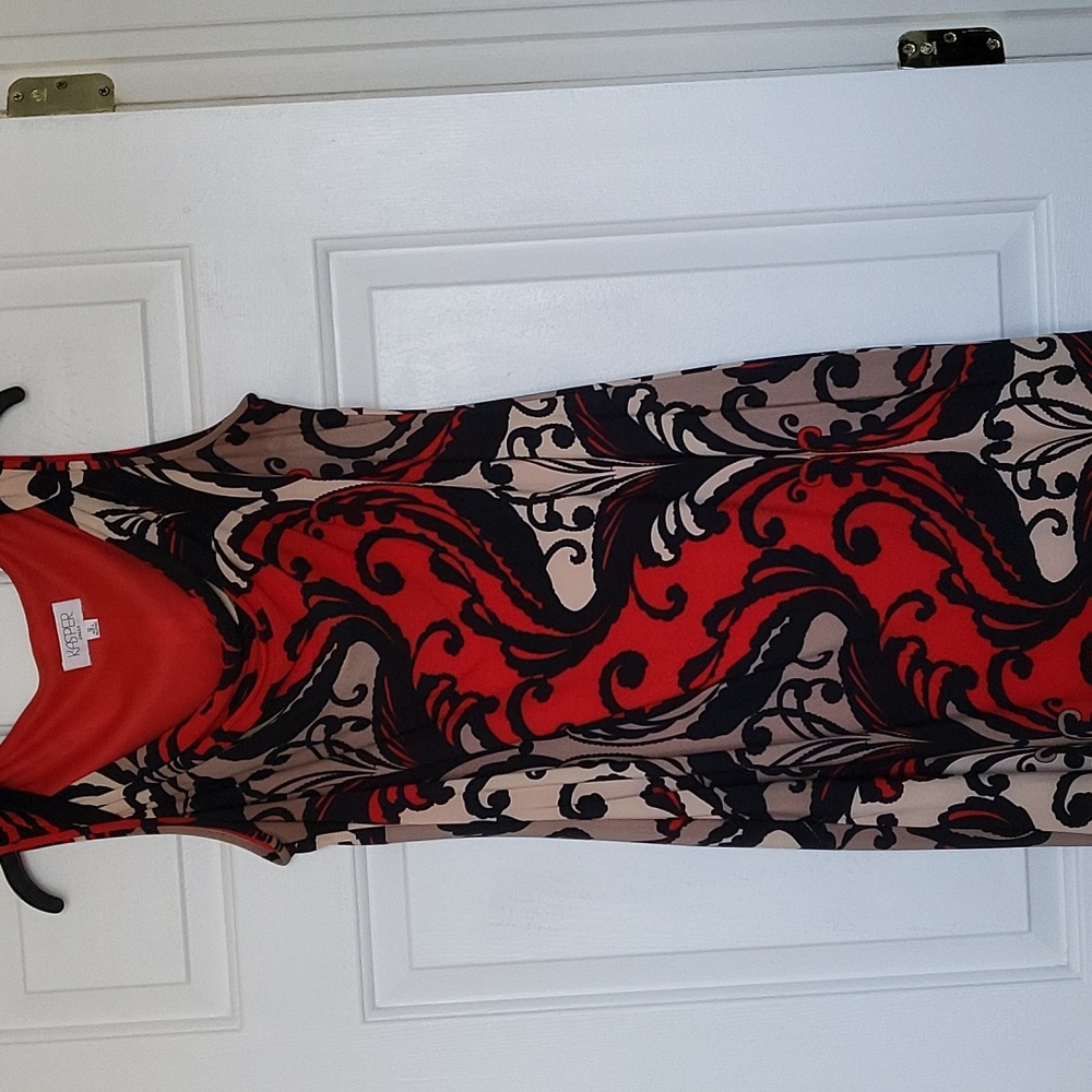 Multicolor Polyester & Spandex Dress